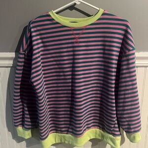 Que Multicolor Striped Knit Top